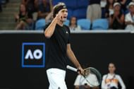 Alexander Zverev pictured at the 2023 Australian Open - Day 2.